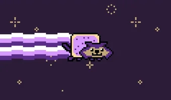 Flying animal with sparkles